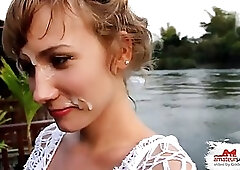 Romantic babe is having anal sex in Thailand and getting fresh cum on her face