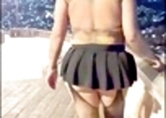 Public flashing, milf, bare