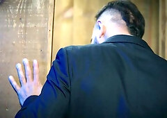 Hairy Wolfe pounds Heath’s suit-clad ass