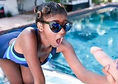 Sensual small-tit hottie Daizy Cooper screwed by a long white dick