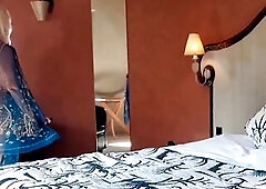 Glamorous blond natural aged Selena enjoyed her time with half stripped posing, dancing and sex games on webcam, with her enchanting snatch licking cl