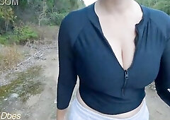 HAWT mother I'd like to fuck with flawless boobs is in public with no brassiere