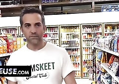 It’s late and Donnie walks into a Grocery Store for some final-minute shopping when this guy realizes there’s a weird sign on the entrance: this i
