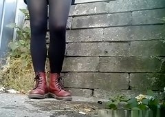 Compilation of chicks secretly filmed pissing outdoors