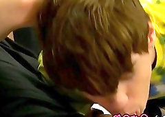 Cute twink bouncing on emo lovers big dick after blowjob