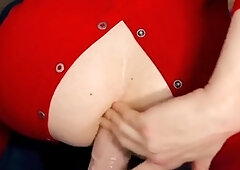 Barenakedyogi's Huge Dildo in Union Suit