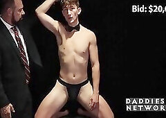 Horny DILF Buys New Twink Toy In Auction