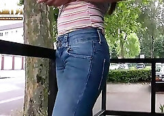 Brunette Smoking Outdoor