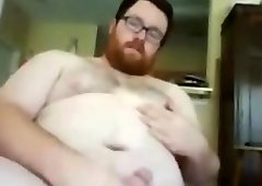 Big belly bear cub beats off