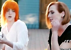 Jean and Shiri treat their selves with sensual massage