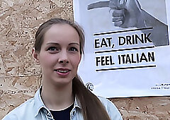 GERMAN SCOUT - CUTE TEEN KINUSKI TALK TO REAL LEG SHAKING ORGASM CASTING