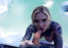 Hawt Breasty Golden-haired Christina Savoy Dominates Peeping Stranger