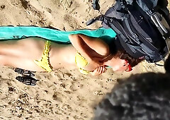 Str8 men jerking in beach for a slut 6