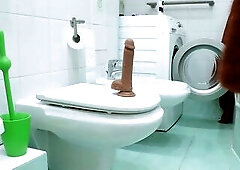 Hid From My Old Spouse in the Throne Room and Bang Myself With a Large Sex Tool. AnnaHomeMix