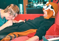 I Blow My Friend While He Is Chilling In His Tanooki Pyjamas