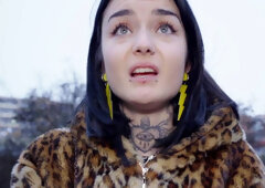 Crystal Cherry is getting picked up outdoors