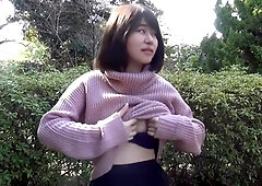 Coed Japanese Girl Cums From Toying Her Slit On Front Seat