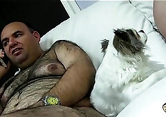 Fat, hairy guys hired some smoking hot teen sluts to keep them amused at night