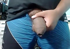 SOFT LATINO UNCUT BIG WET DICK STROKING