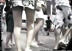 Majestic mother I'd like to fuck in hot upskirt makes wicked dude truly pleased when that babe shows her sexy ass and hot ebony pants to upskirt 