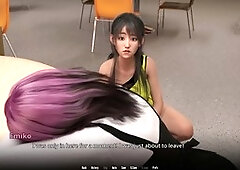 POV adventure with big tits in a visual novel experience