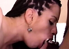 Amateur ebony big cock fucking and facial finale