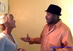 Hawt granny is sucking one of the giant, ebony jocks this babe has ever seen, in advance of getting banged