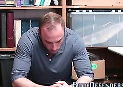 Muscly shoplifter fucked