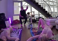 Naked Yoga with Behind the Scenes Fun