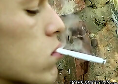 18yo smoker Yuri drains off before shooting cum stiff