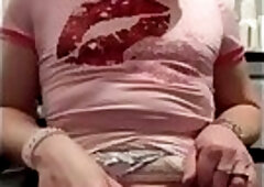 Holly smoking and edging in panties and plugged