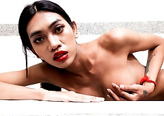 TGIRLS XXX - Jing Invites You Inside  Her Bathroom To Play