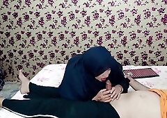 Muslim Hijab Student 18+ Caught Me Jerking Off In Study Room