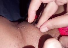 I shoved my pants aside to show and masturbate my curly vagina