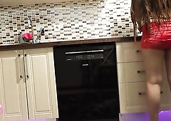 Hot sexy gal is cooking in the kitchen part 28