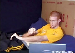 Young Tristian's Hot Solo Scene: Bathroom Jerk Off and Mirror Cum Shot