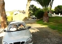 Sexy young dude gets down on his knees to swallow a vicious boner