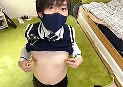 Japanese sensitive nipples, gay nipple play, japanese nipple play orgasm