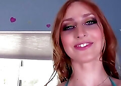 Redhead tranny Kendra Sinclaire butt fucked by the sexy Rococo Royalle