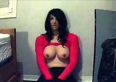 Jaw-dropping Jane Pt3! Unmasked female mask Reni is wicked and flashes her bazookas!