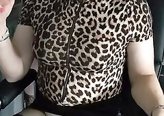 Mature tranny upskirt smoking in boots and stockings