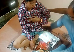 Caught reading taboo stories, a shy youth gets initiated by an ebony beauty and her friends