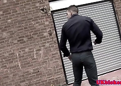 Handsome Bloke Doggystyling Lads Tight Bum