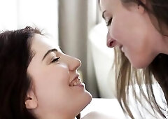 Lesbo love with Amirah Adara & Mia Evans – licking, toys and real tenderness