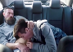 Twink Step Son And His Step Dad Fuck In The Back Seat Of Car