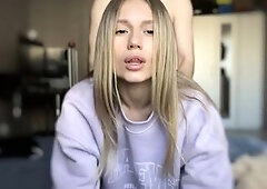 Hotty Shows Her Body And Helps Her Boyfriend Cum After Ardent Sex.