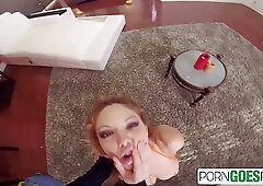 Big ass and boobs tattooed blonde MILF Kiki Daire gets her ass fucked by a monster cock