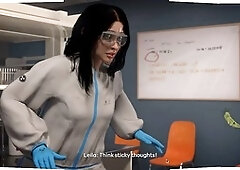 Science lab, porn game, nude shower