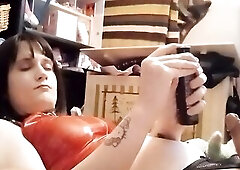 Sissy Floozy In Red Jerkin It