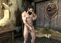 SKYRIM: Dragonborn entices gay-for-pay Erik the Slayer to jack him